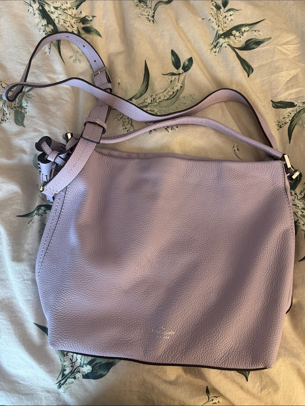 kate spade Lilac Pebbled Leather Shoulder Bag